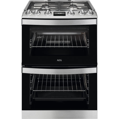 AEG CGB6131ACM - Stainless Steel Gas Cooker - Double Oven - 83/36L Capacity - A Energy Rating