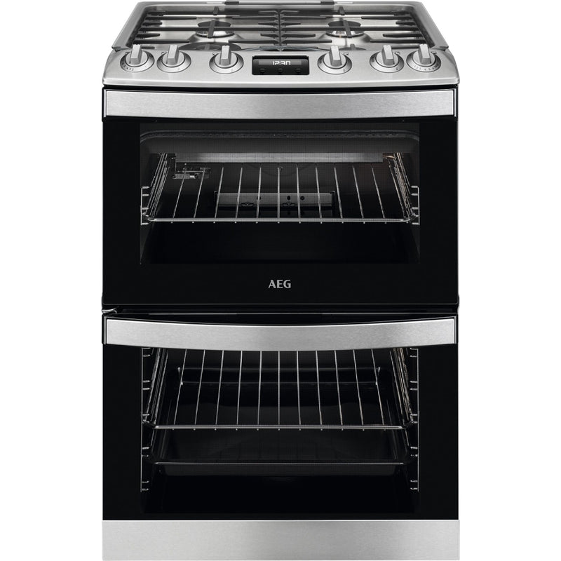 AEG CGB6131ACM - Stainless Steel Gas Cooker - Double Oven - 83/36L Capacity - A Energy Rating