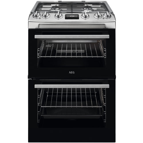 AEG CGX6130ACM - Stainless Steel Gas Cooker with Double Oven - 4 Zones - A Energy