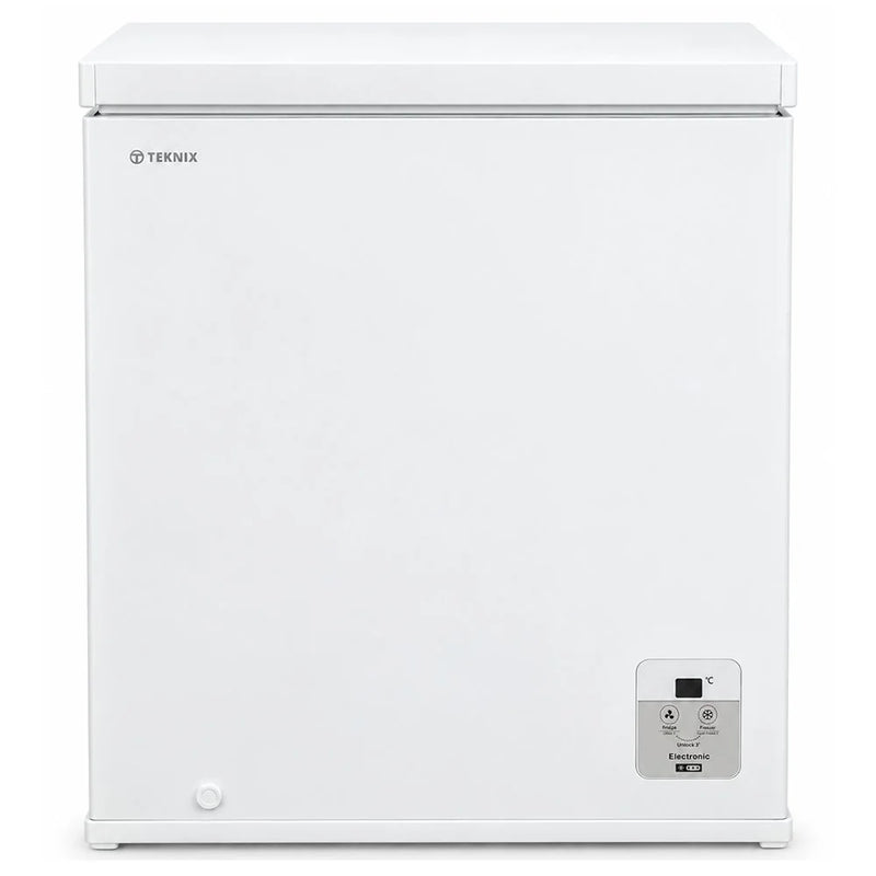 Teknix CH1982 198L Chest Freezer – White, E Energy Rating
