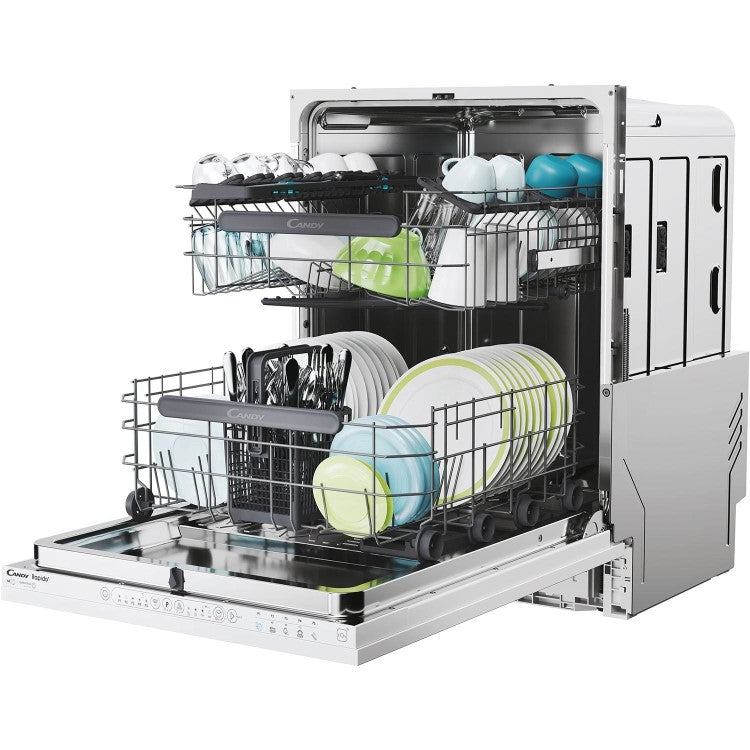 Candy CI 4E7L0W-80 - White Built-In Dishwasher - 14 Place Settings - E energy