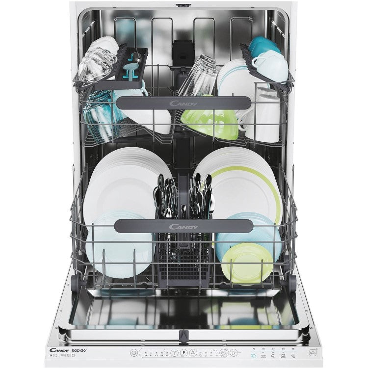 Candy CI 4E7L0W-80 - White Built-In Dishwasher - 14 Place Settings - E energy