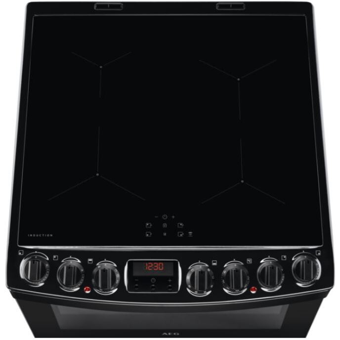 AEG CIB6742ACB 6000 SteamBake - Black Induction Electric Cooker - Double Oven - 600mm - A Energy Rating