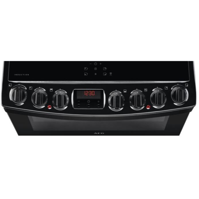 AEG CIB6742ACB 6000 SteamBake - Black Induction Electric Cooker - Double Oven - 600mm - A Energy Rating