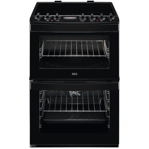 AEG CIB6742ACB 6000 SteamBake - Black Induction Electric Cooker - Double Oven - 600mm - A Energy Rating