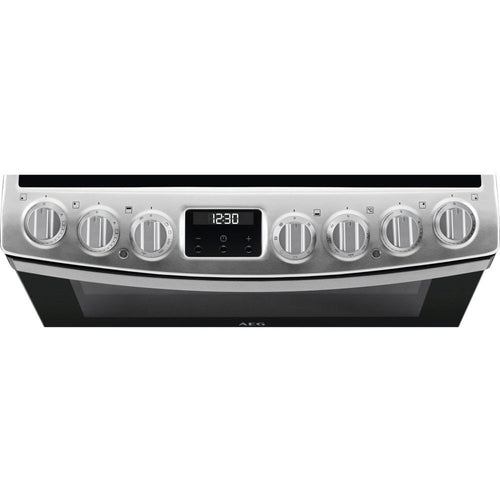 AEG CIB6743ACM - Stainless Steel Double Oven Electric Cooker with Induction Hob - 4 Zones - A Energy Rating
