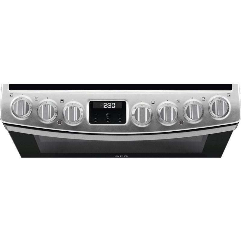 AEG CIB6743ACM - Stainless Steel Double Oven Electric Cooker with Induction Hob - 4 Zones - A Energy Rating