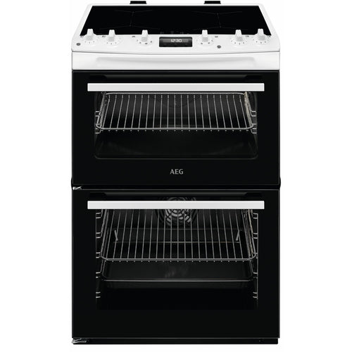 AEG CIX6540ACW - White Induction Electric Cooker with Double Oven - 77/39L Capacity - A Energy Rating