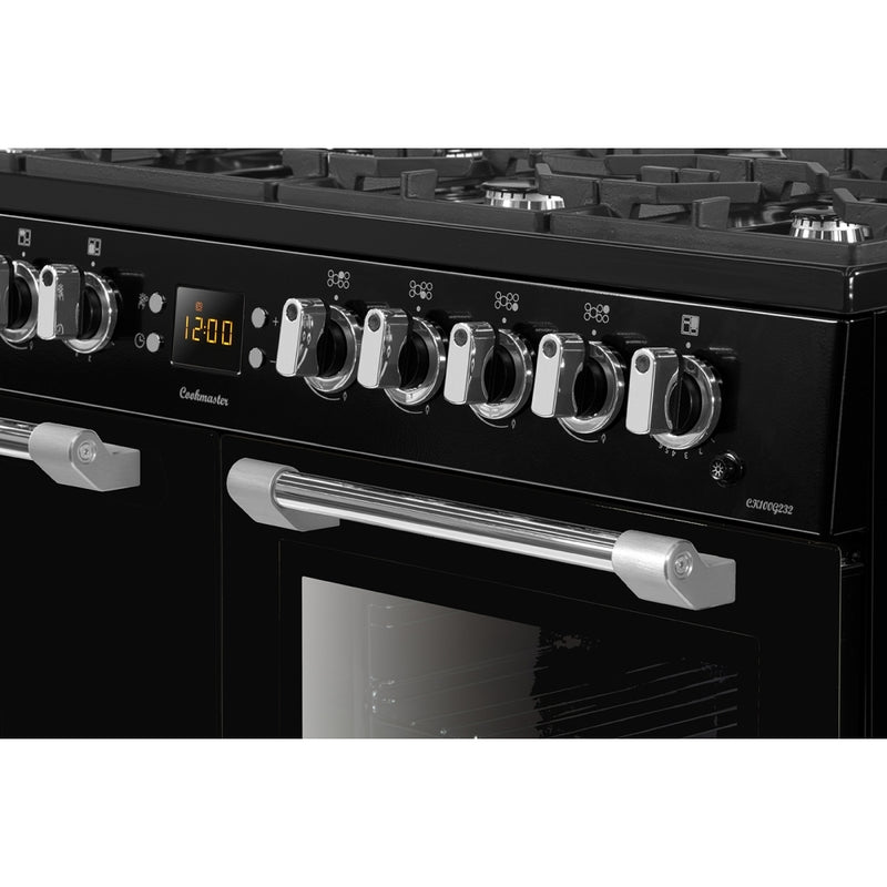 Leisure CK100F232K Cookmaster - Black 100cm Dual Fuel Range Cooker - 128L - A Energy Rating