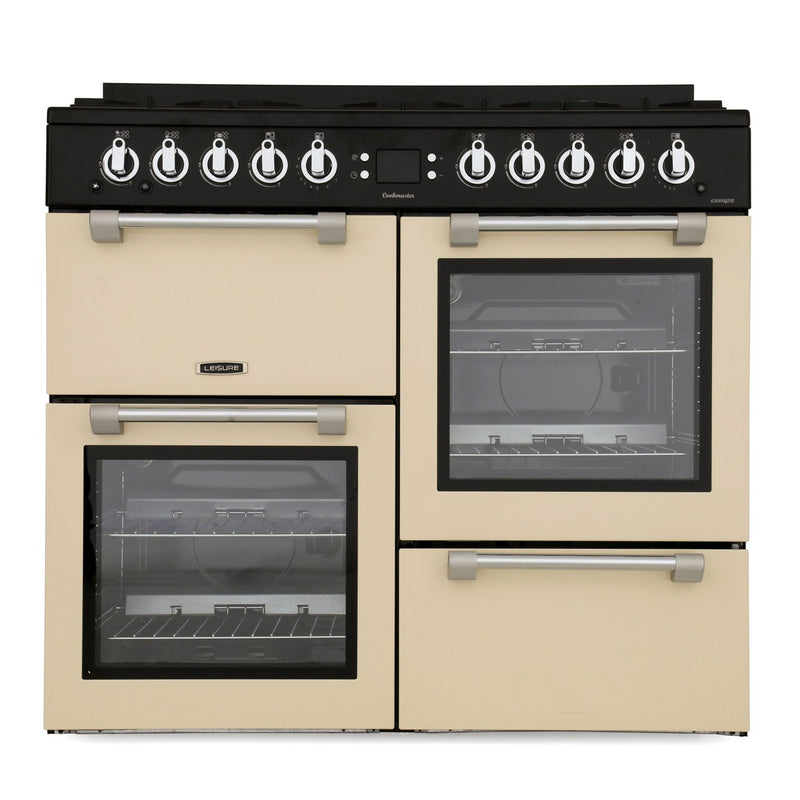 Leisure CK100G232C Cookmaster - Cream 100cm Gas Range Cooker - Dual Oven, 7 Burners, A+ Energy