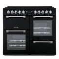 Leisure CK100G232K Cookmaster - Black 100cm Gas Range Cooker - 7 Burners, 134L Capacity - A+ Energy Rating