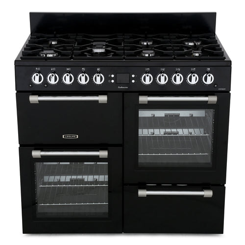 Leisure CK100G232K Cookmaster - Black 100cm Gas Range Cooker - 7 Burners, 134L Capacity - A+ Energy Rating