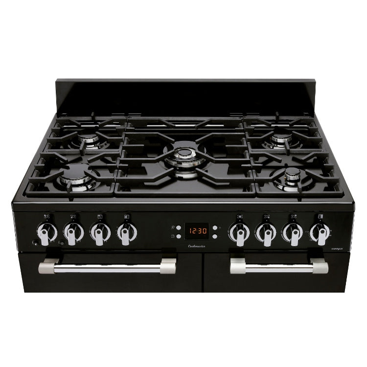 Leisure CK90G232K Cookmaster - Black 90cm Gas Range Cooker - 5 Burners, 2 Ovens, A+ Energy