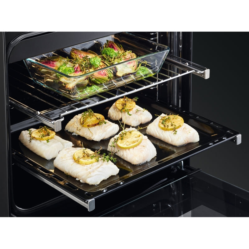 AEG CKB6541ACM - Stainless Steel Dual Fuel Cooker - 4 Cooking Zones - Double Oven - A Energy Rating