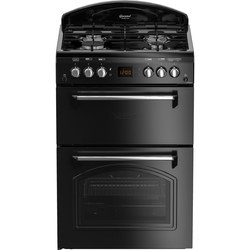 Leisure CLA60GAK - 60cm Gas Range-style Cooker with Double Oven - Black - 78/34L Capacity - A+ Energy