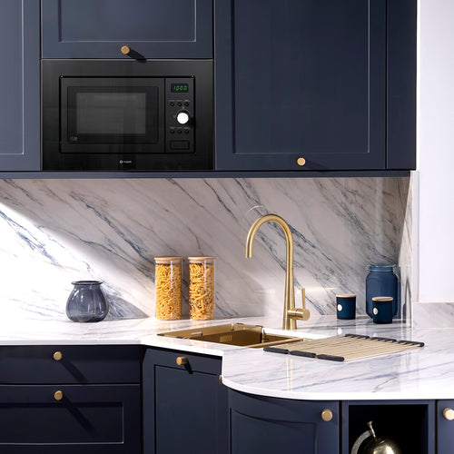 Caple CM121BK Built In Microwave And Grill For Wall Unit – BLACK 17Ltr