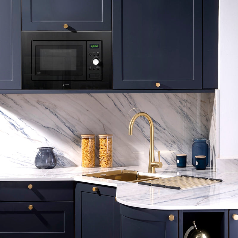 Caple CM121BK Built In Microwave And Grill For Wall Unit – BLACK 17Ltr