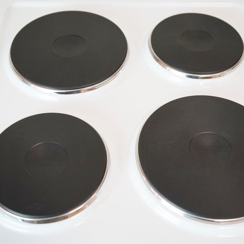Montpellier CSE46W - White 50cm Electric Cooker - Solid Plate Hob - A Energy
