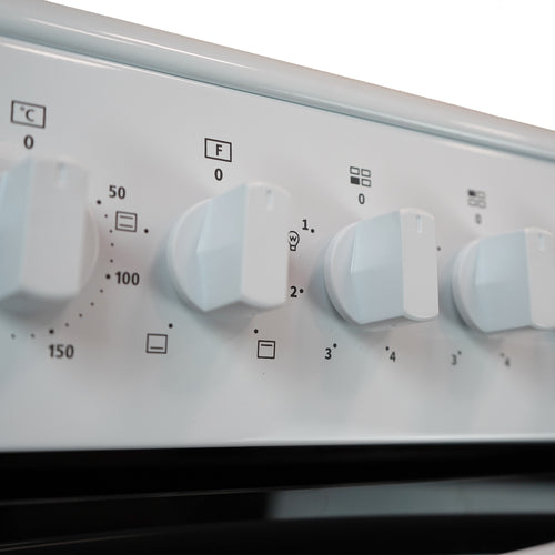 Montpellier CSE46W - White 50cm Electric Cooker - Solid Plate Hob - A Energy