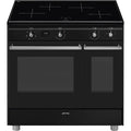 Smeg CX92IMBL - Black 90x60 cm Concert Classic Full Electric Cooker with Induction Hob - A energy