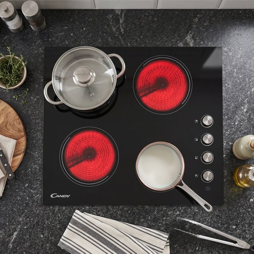 Candy CHK46C - Black 4 Zone Ceramic Hob