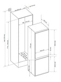 Statesman BIFF17030FF - 70/30 Frost Free - Sliding hinge - Integrated Fridge Freezer - 242L - 70/30 Split -E rated