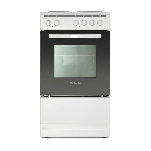 Montpellier MSE46W - White 50cm Electric Cooker - 55L Capacity - C Energy Rating