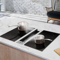 Caple PLASDD522BK Plasma 52cm Modular Flip Downdraft Extractor - Black Glass and Stainless Steel