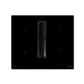 Caple DD610BK - Black Glass Induction Hob with Downdraft Extractor - 4 Zones - B Energy Rating