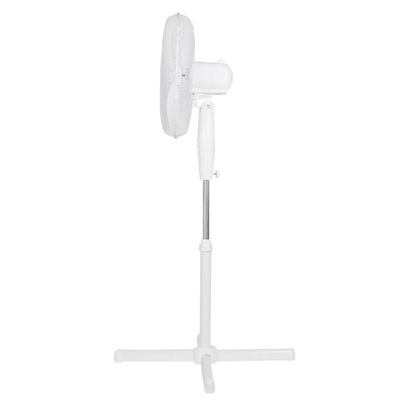 Igenix DF1655 - White 16 Inch Pedestal Fan - 3 Speed, Oscillating, Adjustable Height - A+ Energy