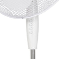 Igenix DF1655 - White 16 Inch Pedestal Fan - 3 Speed, Oscillating, Adjustable Height - A+ Energy