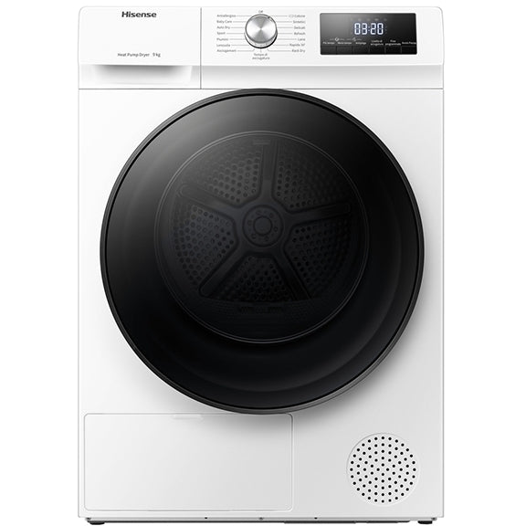 Hisense DHQA902U - White 9KG Heat Pump Tumble Dryer - A++ Energy