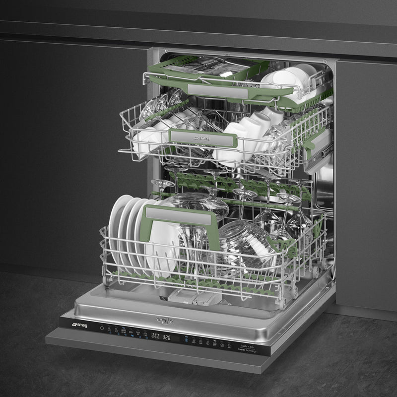 Smeg DIL322BQL - Black 14 Place Settings Fully Integrated Dishwasher - B Energy