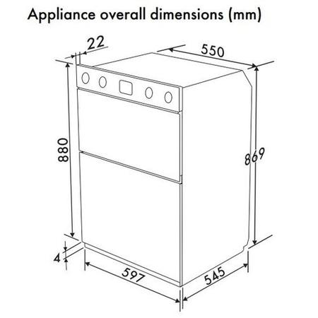 Smeg DOSF400B - Stainless Steel Double Ovens - 105L Capacity - A Energy Rating