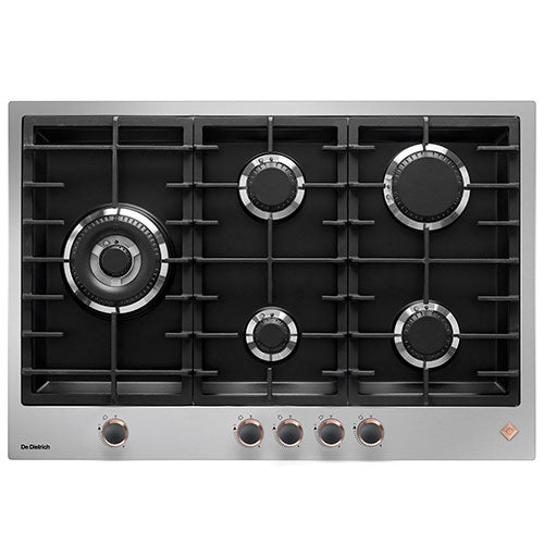 De Dietrich DPE7729XF - Stainless Steel 72cm 4 Burner Gas Hob - 5 Burners