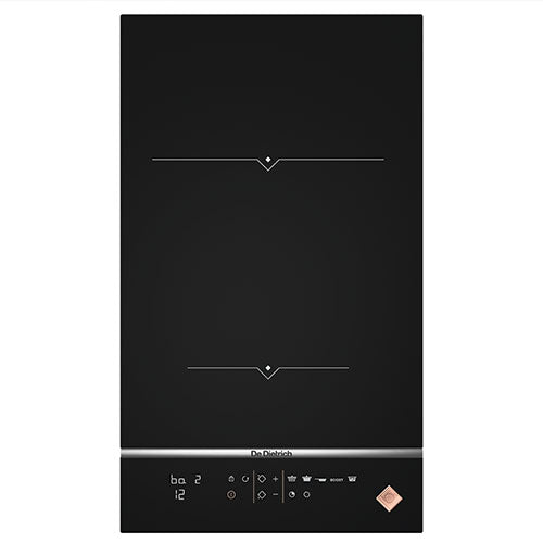 De Dietrich DPI7360X - Black Domino Induction Hob - 2 Zones - Front Profile