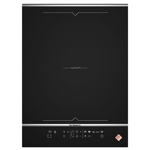 De Dietrich DPI7469XS - Black 38cm Domino Induction Hob - HoriZone Cooking Space - 20 Power Levels