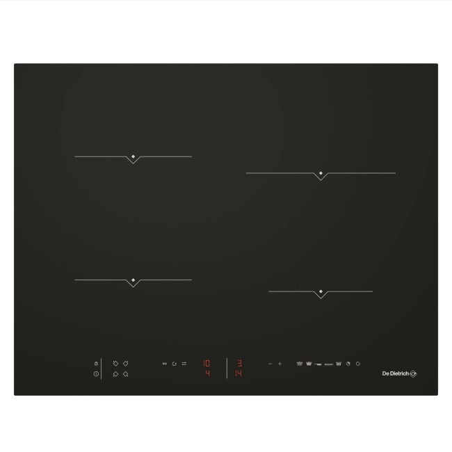 De Dietrich DPI7650BU - Black 65cm 4 Zone Induction Hob - 15 Power Levels - Auto Heat Up &amp; Boil