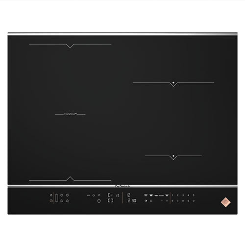 De Dietrich DPI7686XS - Black with Front Profile Induction Hob - 65cm HoriZone - 4 Zones