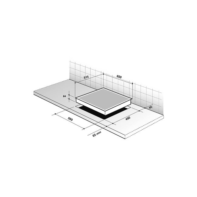 De Dietrich DPI7689XS - Black 65cm 2x5kW Horizone Induction Hob Slide System