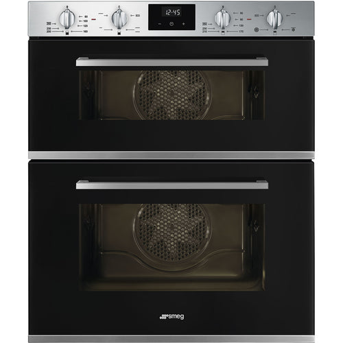 Smeg DUSF400B - Black Built Under Electric Double Oven - 61L/35L Capacity - A/B Energy