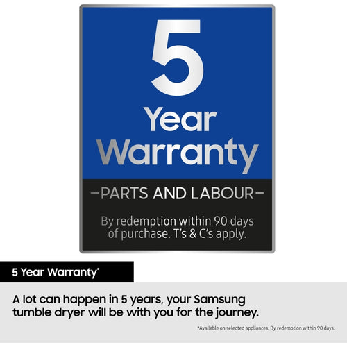 Samsung DV90CGC0A0AH - White 9KG Heat Pump Tumble Dryer - A++ Energy