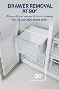 Tesla T530TDXG - Stainless Steel American Fridge Freezer - 529L - E Energy Rating