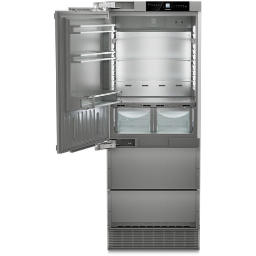 Liebherr ECBNe 7871 - Silver American Fridge Freezer - Integrated 402L - E Rated