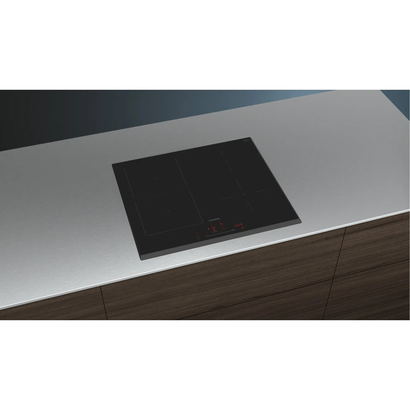 Siemens ED651HSB1E iQ500 - Black 59cm Induction Hob - 4 Zones - Home Connect - A Energy