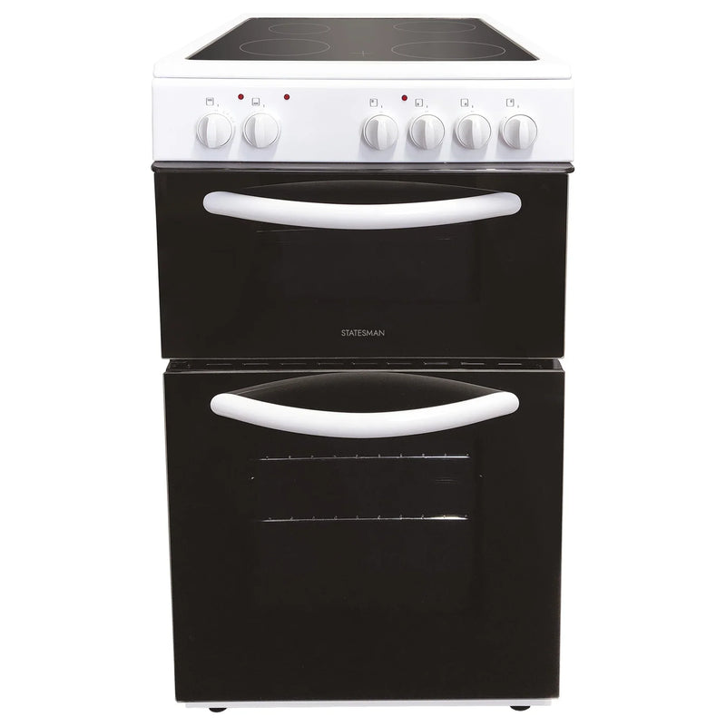 Statesman EDC50W - White 4 Zone Electric Cooker - A energy - Display