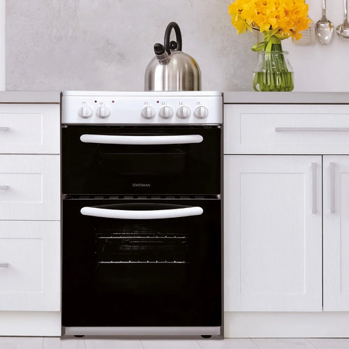Statesman EDC50W - White 4 Zone Electric Cooker - A energy - Display