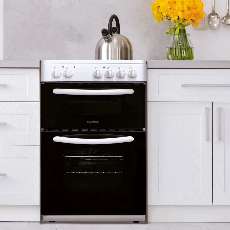 Statesman EDC50W - White 4 Zone Electric Cooker - A energy - Display