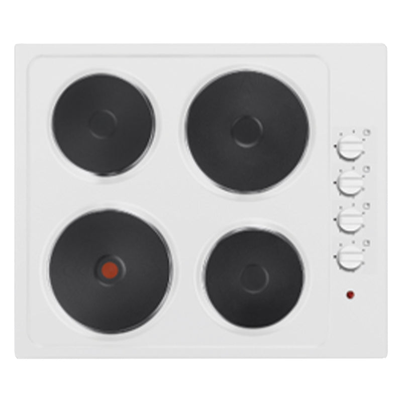 Statesman EH160WH - White Electric Hob - 60cm 4 Zone Solid Plate