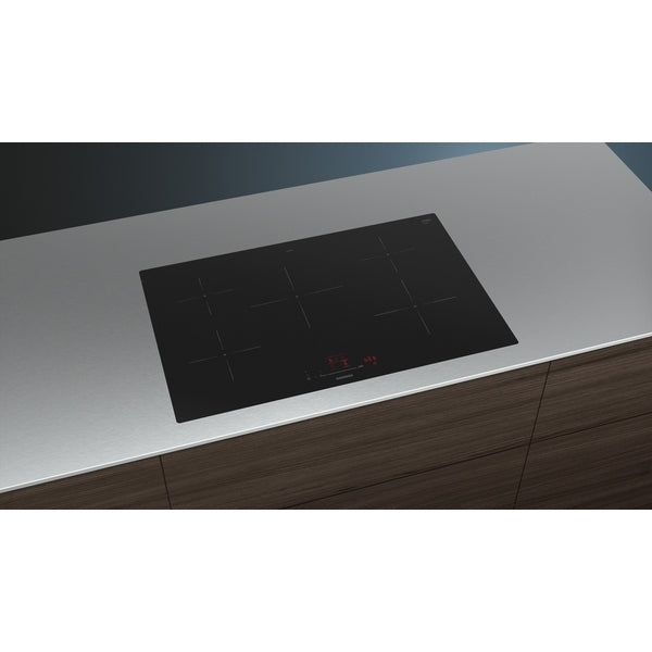 Siemens EH801HVB1E iQ100 - Black 79cm Induction Hob - 5 Zones, 7400W - Energy Rating A